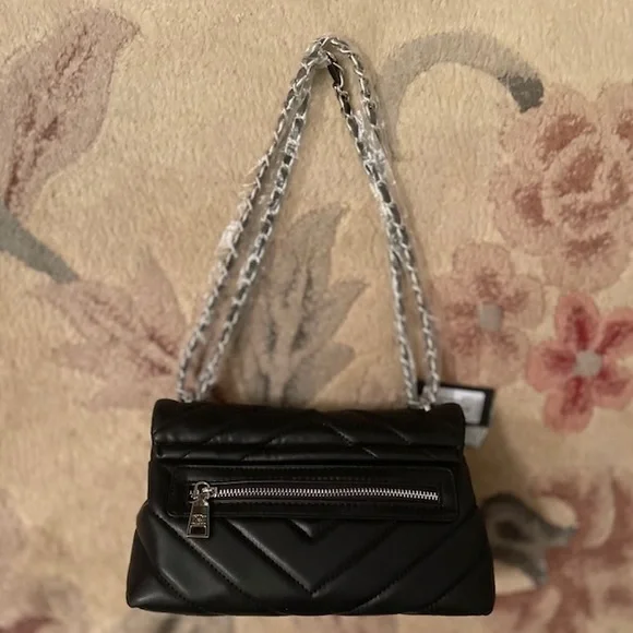 Badgley Mishka black vegan leather crossbody bag. NWT - Picture 4 of 9